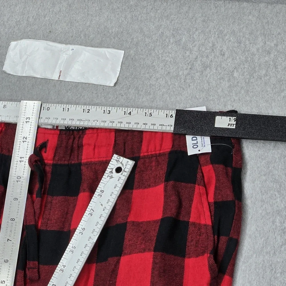 Old Navy Men Sleepwear XL Red Plaid Pajama Pants 28